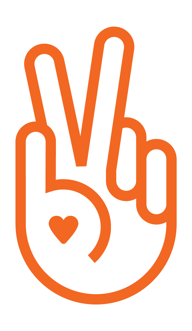 Bamboo Asia Peace Hand Sign Logo